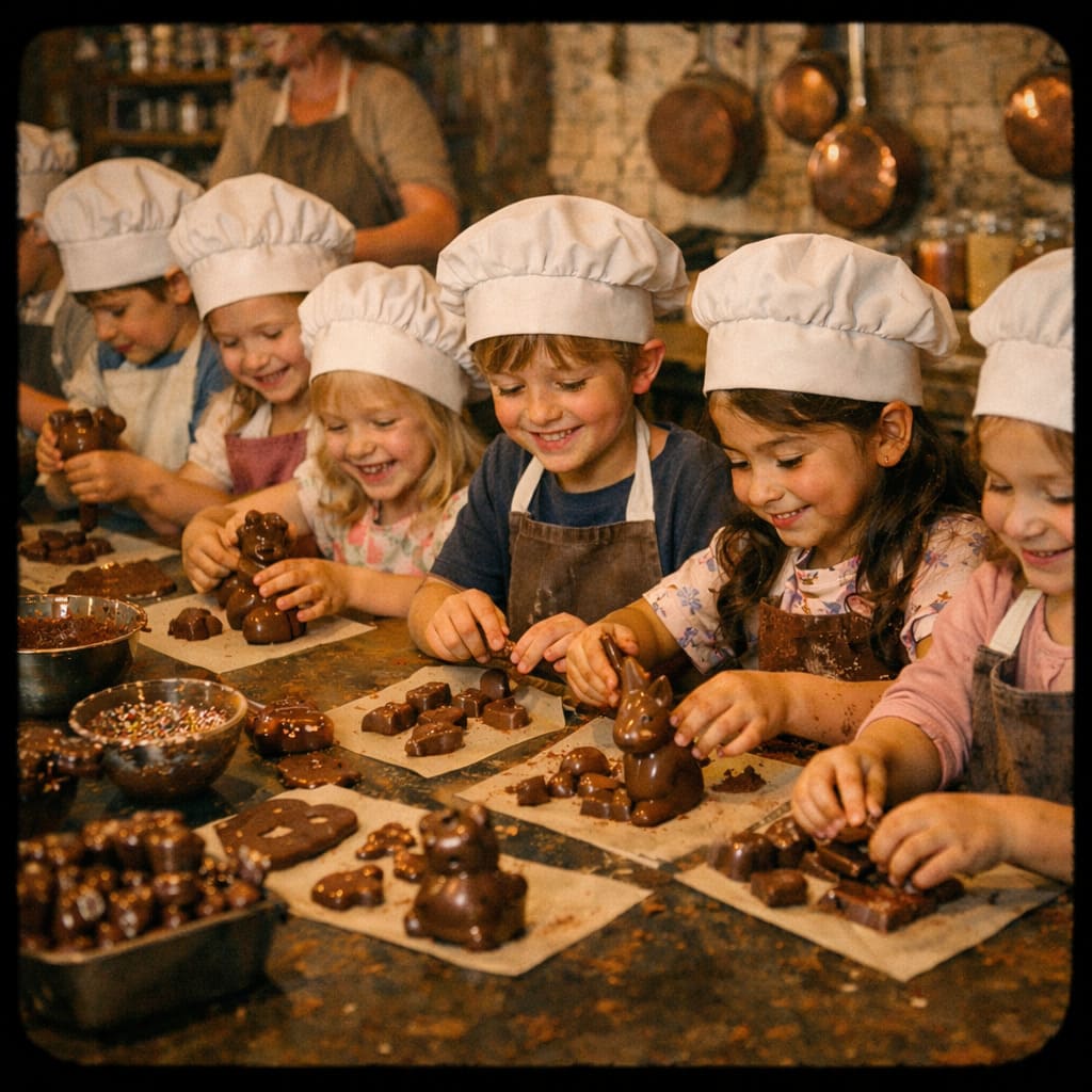 Taller de creaciones con chocolate en El Recreo